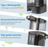 Automatic Soap Dispenser, Rechargeable Touchless, 17oz/500ml with 4 Adjustable Levels