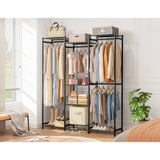 4 Hanging Spaces Portable Clothes Rack and Storage System with Hanging Rods