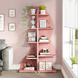 Tribesigns Corner Shelf, Modern 5-Tier Wall Corner Bookshelf, Stylish