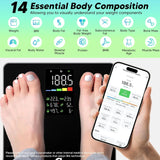 Smart Scale with BMI, Body Fat, Muscle Mass, Digital Bathroom Scale for Body