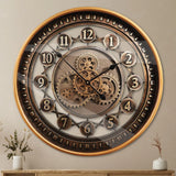 24' Wall Clock With Moving Gears Large Industrial Steampunk Metal Clock