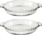 Tempered Glass Cake Dish & 3 Quart Baking Dish Set for Even Baking, Oven Safe