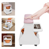 3-tier Foot Rest Manicure Stool Pedicure Cart Footbath Trolley with 4 Casters for Beauty Salon