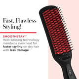 REVLON SmoothStay XL Hair Straightener - Heated Straightening Brush for Silky Straight Long-Lasting