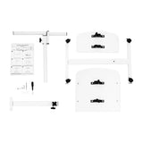 White Mobile Lift Computer Folding Desk Study Table Height Adjustable Computer Desk Lap