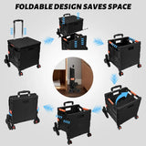 SELORSS Folding Utility Cart Portable Rolling Crate Handcart with Stair Climbing Wheels