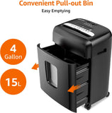 Micro Cut Paper Shredder, 8 Sheet Capacity, CD & Credit Card Shredder with Pull Out Bin