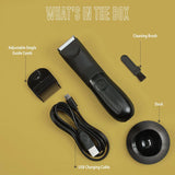 Hatteker Groin Area Hair Trimmer Lawn Mower Ceramic Blade Waterproof Wet Dry Clippers Pubic Armpit Body Hair