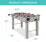 48in Foosball Table for Kids and Adults with 2 Balls, 2 Cup Holders