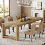 Tribesigns 86.61-Inch Dining Table for 6-8 People, Modern Narrow Long Kitchen Table