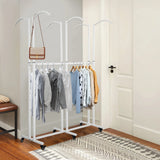 Clothing Display Rack with Wheels 6 Arms, Adjustable Height Clothes Rack 331lbs, 6 Casters 3 Brakes