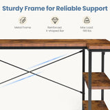 L Shaped Desk 39 Inch Computer Desk with Reversible Storage Shelves