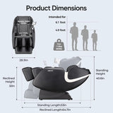 2026 AI APP Control Shiatsu Zero Gravity Massage Chair with Foot Roller