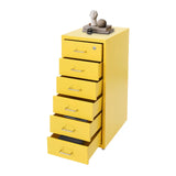 Vertical File Cabinet with Lock 6-Drawer Metal Rolling Storage Cabinet