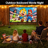 Projector Screen with Stand 120 Inch Indoor Outdoor Portable Projection