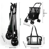Portable Shopping Cart Multifunctional Collapsible Grocery Cart Removable Basket Personal Shopping Cart