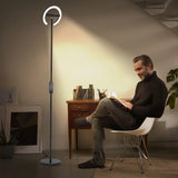 Modern Standing LED Floor Lamp with 2 Rotatable Lights, Remote & Touch Control
