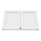 6-Pack Foldable Lap Desks with Device Slots, White PP Tray Table with Charging Port