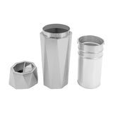 Silver Commercial Octagonal Garbage Can,Stainless Steel Large Trash Can