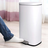 8 Gallon / 30L Step Trash Can, Stainless Steel Garbage Bin Removable