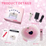 2 in 1 Rechargeable Diamond UV LED Nail Dryer Lamp With Handheld Mini UV Light, Professional Cordless Lamp
