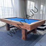 Multi Function Convertible 3 in 1 Style Pool Table Dining Top and Natural Slates Home Use Billiard Table with Benches