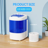 Mini Portable Washing Machine Single Tub Compact Washing Machine with Spin Cycle 6.6LBS Washing