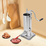 Hand-crank Sausage Stuffer Filling Machine| 6 Lbs Stainless Steel Sausage Maker