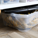 5 x 30L Clear Underbed Plastic Stacker Box Large Storage Box With Lids