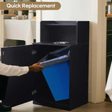 Restaurant Trash Can Cabinet 32 Gallon Wooden Trash Can with Tray Holder Door