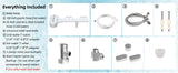 Toilet Seat Bidet with Self Cleaning Dual Nozzle, Hot and Cold Water Spray Non-Electric Mechanical