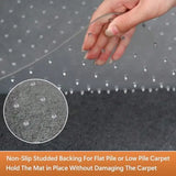 Office Chair Mat for Carpets - 30" x 48" Clear Carpet Chair Mats for Low Pile Carpeted Floors Home Office Studded Floor Mat f