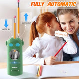 Robot Electric Pencil Sharpener 2 Pack Green + Blue