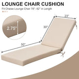 Crestlive Outdoor Chaise Lounge Cushions 3 Years Fade Resistant Water Resistant