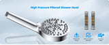 Upgraded 5-spray 13'' Shower Head, High Pressure Rainfall Shower Head, Dual Showerhead