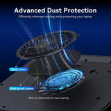 Fast Cooling Laptop Pad with 5.5" Fan, 15.6-21in, Touch Control, USB Hub