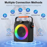 FanFun Bluetooth Karaoke Speaker, Wireless Portable Speaker with 2 Microphone