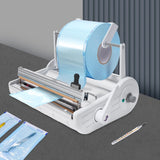 500W Automatic Sealing Machine for Sterilization Pouches 9.84in Width Dental Lab Sealer 6 Temp Levels 110V