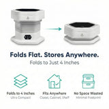 Portable Folding Washing Machine for Small Loads Mini Washer for Baby Clothes Underwear