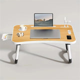 Portable Foldable Laptop Table Bed Desk,Lap Desk Tray Table with USB Ports