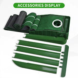 Portable Golf Putting Mat with Auto Ball Return for Home and Office