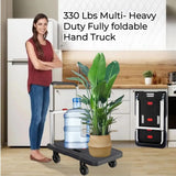 Folding Hand Truck, 330 Lbs Heavy Duty Luggage Cart, Portable Push Cart Dolly