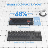 AKL680 Mechanical Keyboard, Wireless Keyboard, Color Match Ultra-Thin Gaming Keyboard