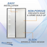 RV Retractable Rolling Shower Door Replacement | Woven Mesh with