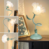 Cute Flower Desk Lamp With Adjustable Flexible Gooseneck for Home,Office