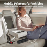 Portable Printer Wireless for Travel, Inkless Bluetooth Thermal Printers for Home,Office