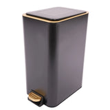 Silent Step Trash Can with Soft Close Lid, 12L Touch-Free for Bathroom & Kitchen