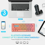 STK61 PBT Wireless Mechanical Gaming Keyboard, 61 Keys LED Backlit