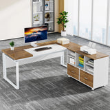 Tribesigns 2-Drawer Wood File Cabinet, Mobile Lateral Filing Cabinet