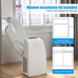 12,000 BTU Dual Hose Portable Air Conditioner 3-in-1 AC Unit w/ Remote